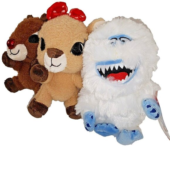 NWT Rankin and Bass Rudolph Red Nosed Reindeer Clarice Bumble Plush Dolls Bundle - Picture 8 of 8